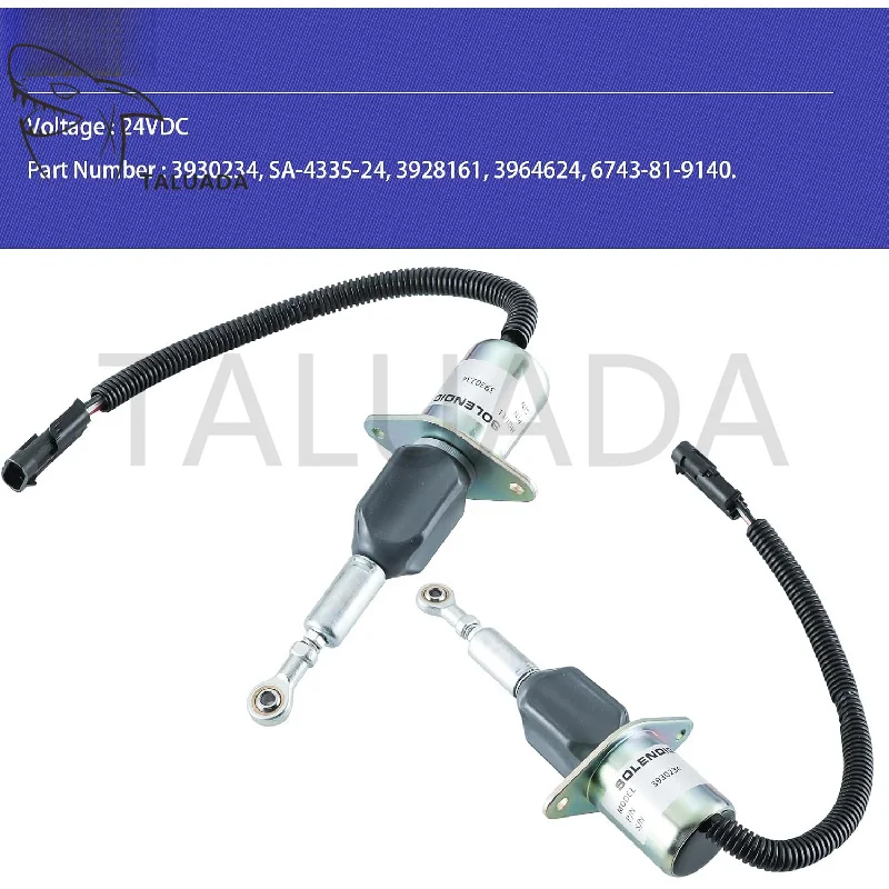 3930234 SA-4335-24 3928161 3964624 6743-81-9140 For Engine 6CT 8.3L R290 Komatsu PC350-7 PC300-7 PC360-7 Fuel Shut Off Solenoid