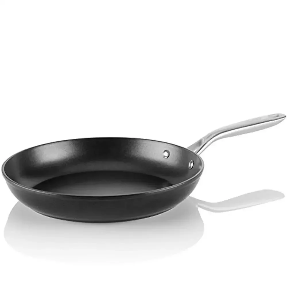 

12-Inch Nonstick Frying Pan Skillet with Stainless Steel Handle PFOA-Free Oven Safe Induction-Ready Commercial Grade Aluminum