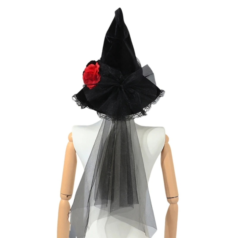 Wizard Hat Women Black Witch Cosplay Costume Hat Baroque Hat Carnivals Party Hat DropShipping