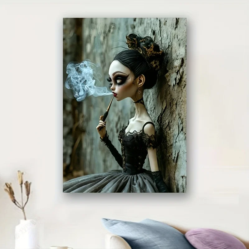 Puzzle mistico Art Déco da 1000 pezzi con ragazza elegante e effetto fumo - Abbigliamento vintage in cartone sorprendente adatto per e famiglie