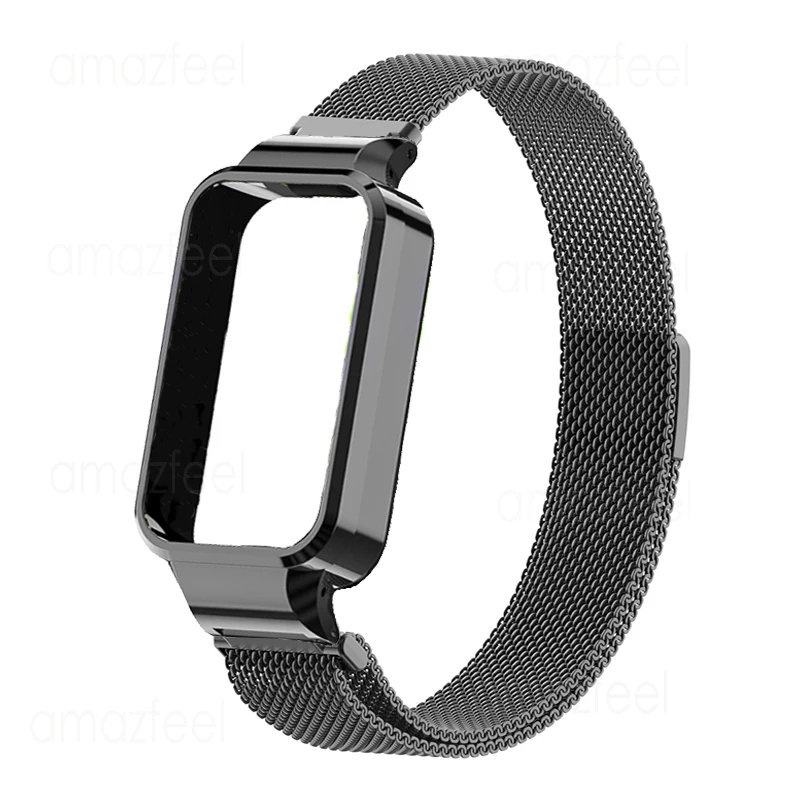 Magnetic loop for Xiaomi Smart Band 9 Active Strap Case Protector for redmi band 3 Bracelet for Redmi Smart Band 3 Metal Cover
