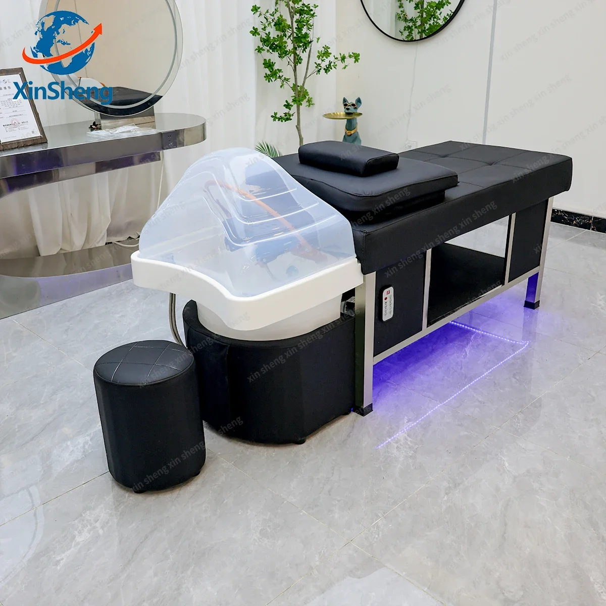 

XinSheng Hair Wash & Head SPA Fumigation Shampoo Bed Beauty Salon Massage Table Massage Beds Barber Shop Commercial Furniture