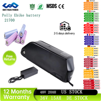 48V 36V  52V 20AH 25AH Ebike Battery 21700 Electric Bike Downtube Polly Battery Lithium  for Motor 1500W 1000W 750W 500W 350W
