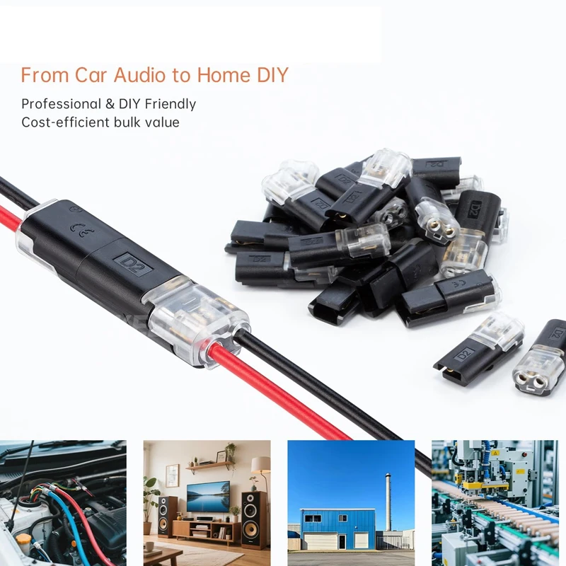 12 قطعة 2 دبوس طريقة التوصيل سيارة موصل كهربائي مقاوم للماء سلك كابل السيارات #3
