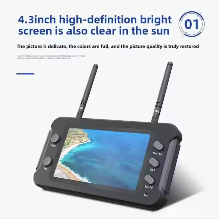 5.8G FPV Monitor With DVR 40CH 4.3 Inch LCD Display 16:9 NTSC/PAL Auto Search Video Record For RC FPV Drone Quadcopter