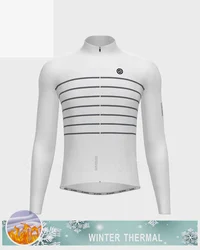 Winter Thermal Fleece Cycling Jersey Team Men's Mtb Clothing Man 2025 Blouse Uniform Bicycle Clothes Tricuta jacket Maillot coat