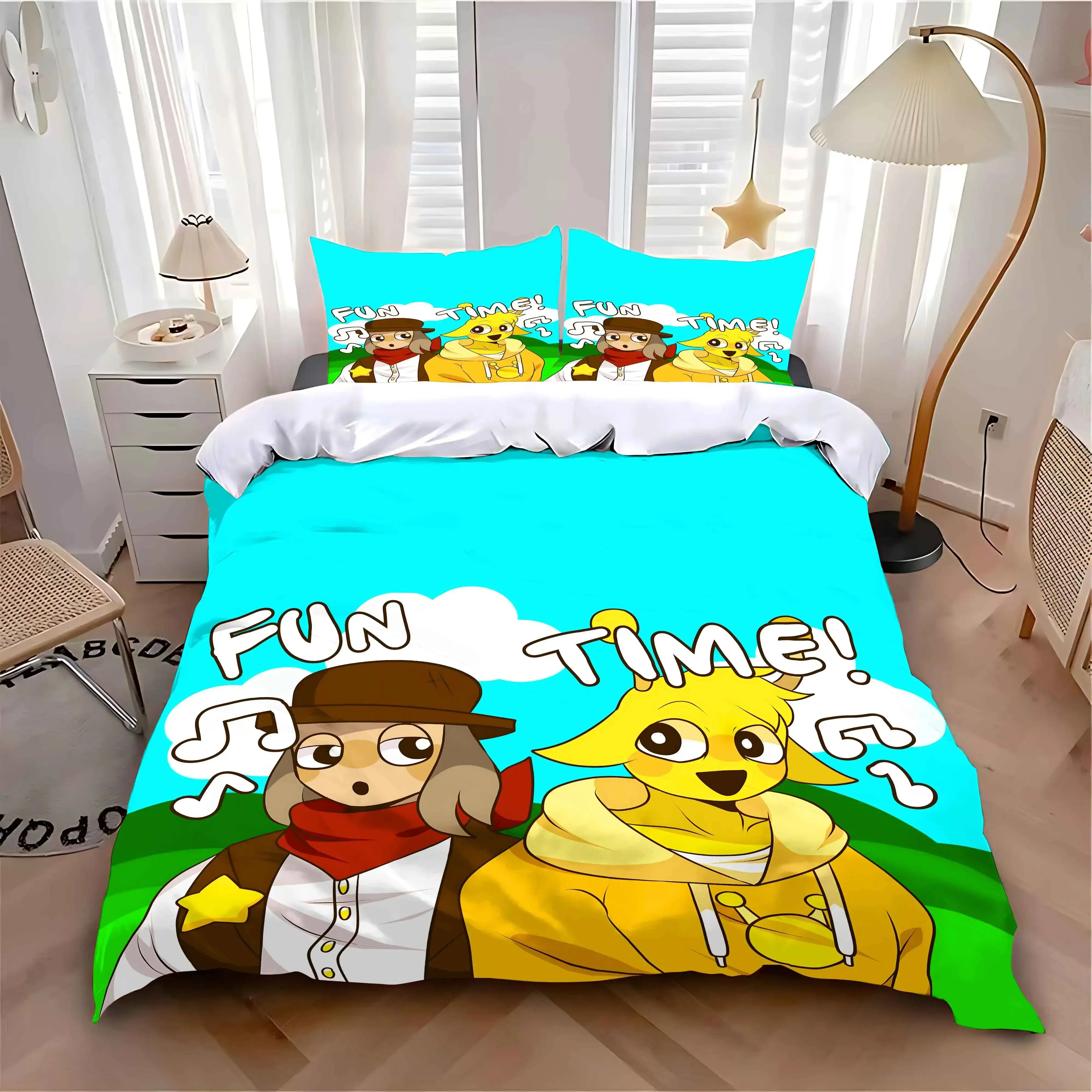 S-Sprunkis Duvet Cover Pillowcase Bedding Set Adult Boy Girl Bedroom Decoration Children Gift Single Double Large Size