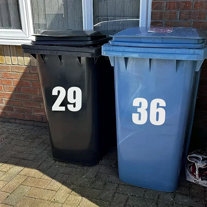 1pc Waterproof Removable Waterproof Removable Outdoor Trash Stickers Viny Sticker Custom Street House Number Container