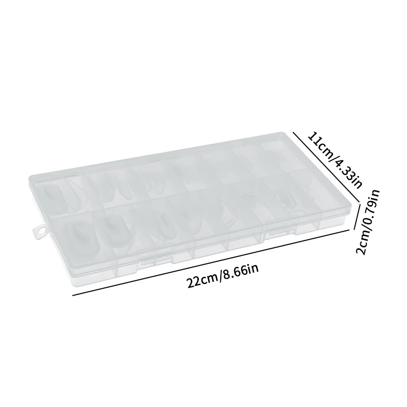 180 Stück/Box Sandwich Dual Nail Forms 15 Size Extensions-Dual Forms Coffin Mandel Nail Forms Salon Nail Art Tools