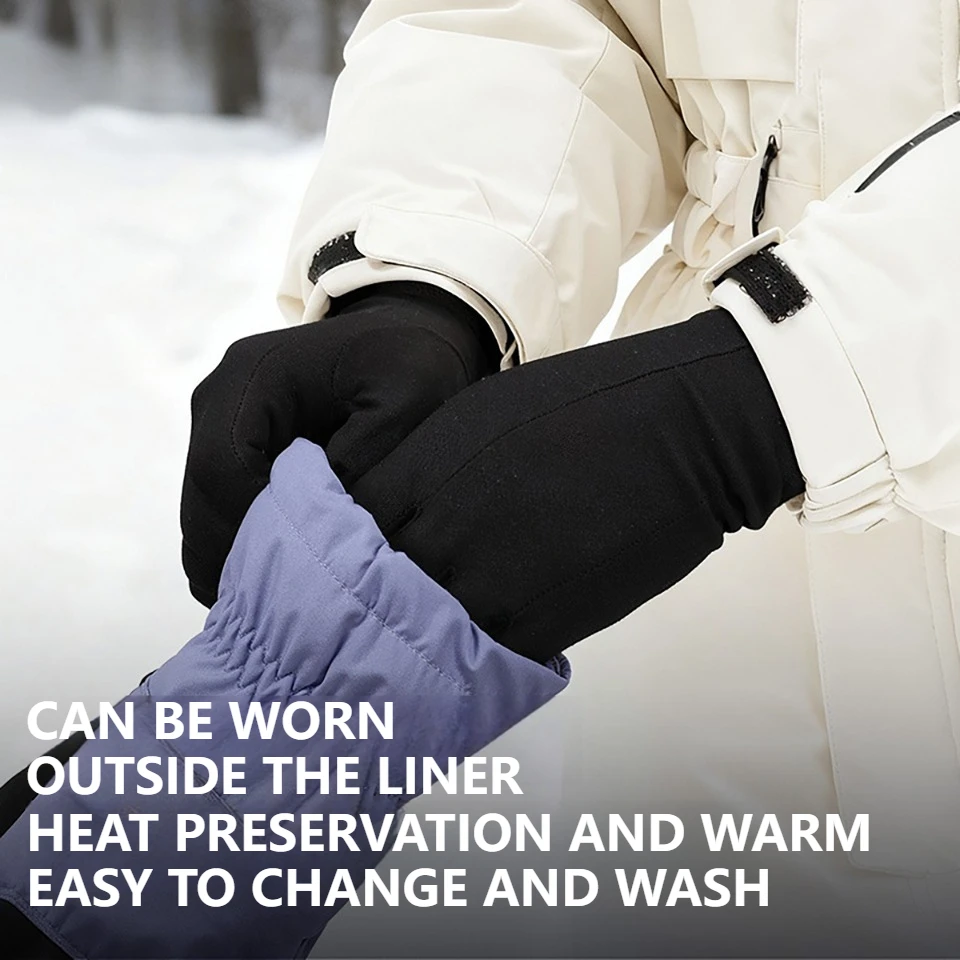 Kokossi inverno fino macio tela de toque luvas térmicas à prova de frio leve forro à prova de vento velo flip dedo das mulheres dos homens luvas