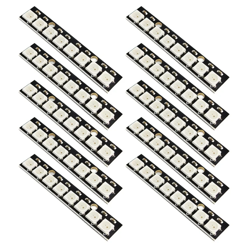 10PCS 8 Bits WS2812 5050 RGB LED Built-In Full Color-Driven Development Board