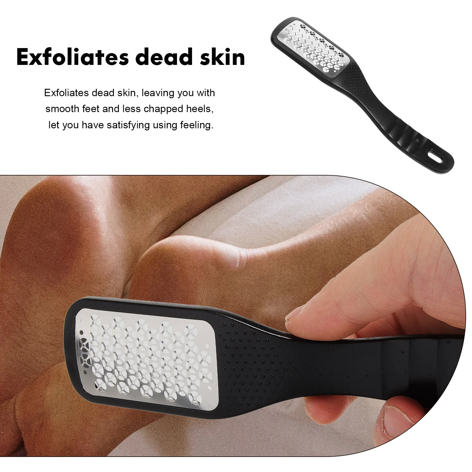 

Foot File Pedicure Tool for Calluses Remover Stainless Steel Smooth Heel Grinding Files Dead Skin Scrubber Feet Care Nail Tools