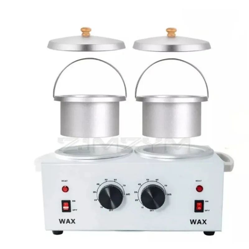 Dual Pot Wax Melting Heater Professional Adjustable Temperature Depilatory Wax Warmer for Hair Removal SPA - view 2