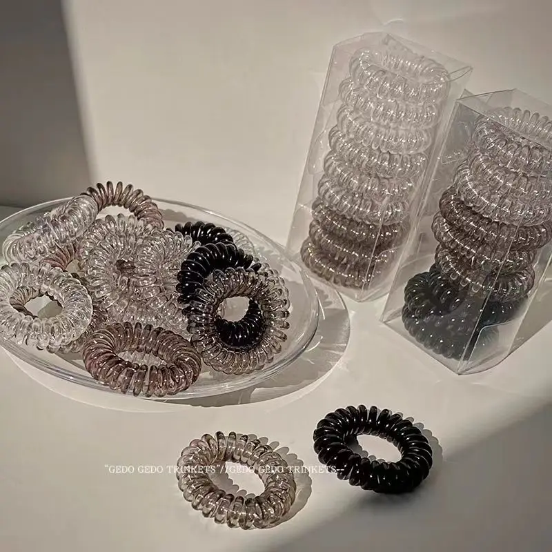 High Elastic Hair Telephone Line Band Internet Celebrity New High Ponytail Rope Rubber Band Female Tie Head Rope