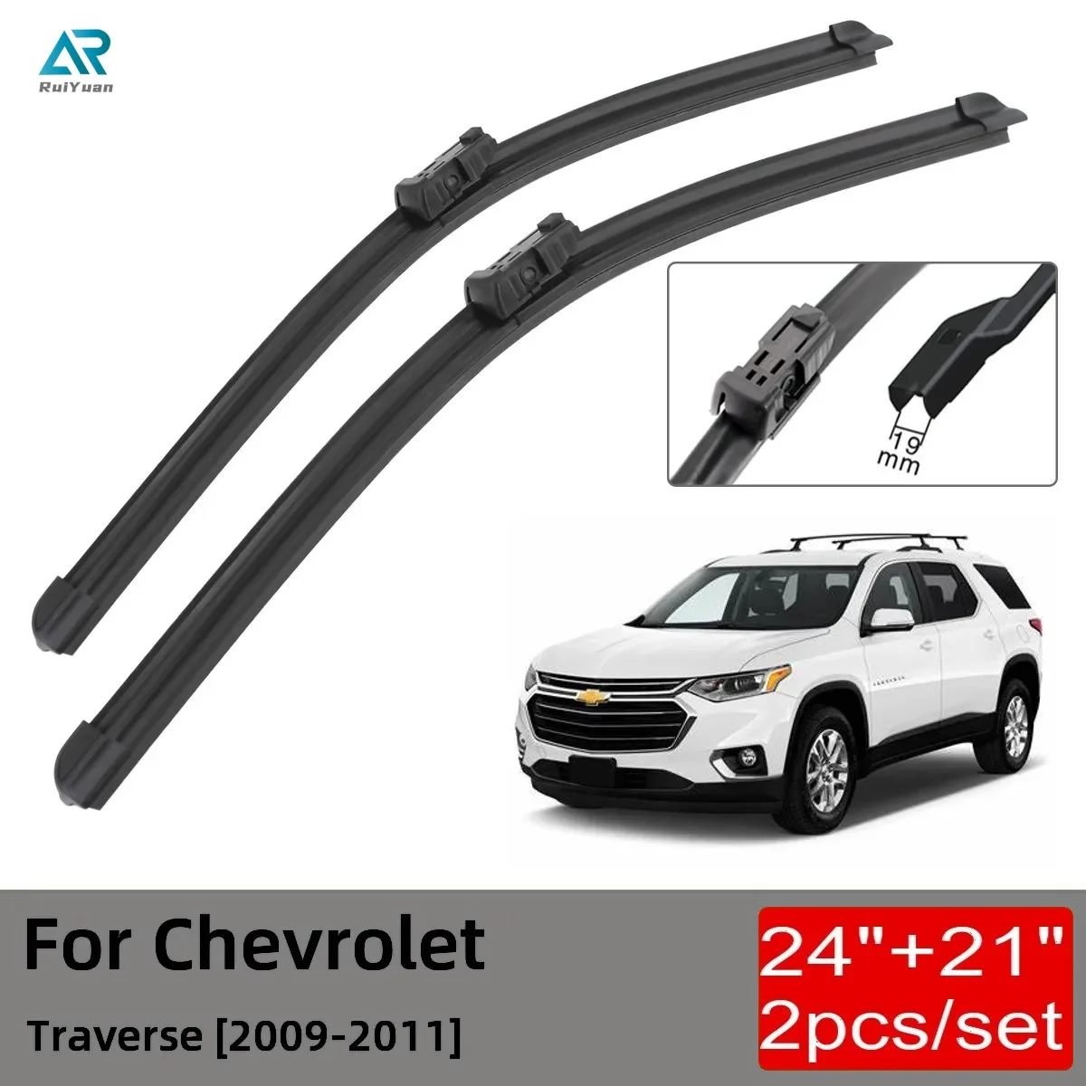 

For Chevrolet Traverse 2009 2010 2011 Front Wiper Blades Brushes Cutter Accessories