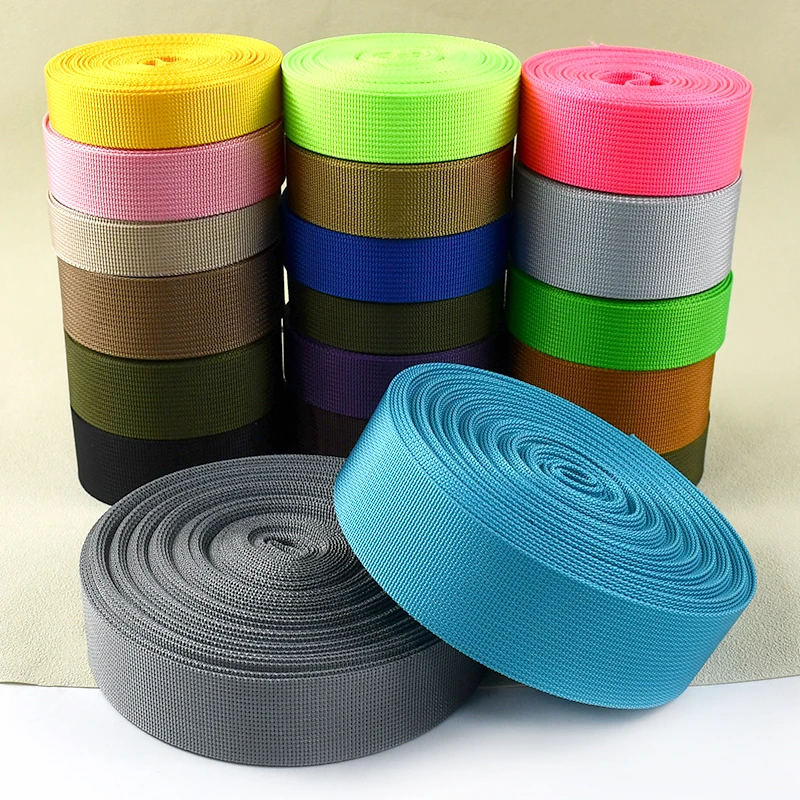 

10M 20-38mm Nylon Webbing for Backpack Chest Strap Dog Harness Leash Decorative Braid DIY Craft Ribbons Sewing Bias Binding Tape