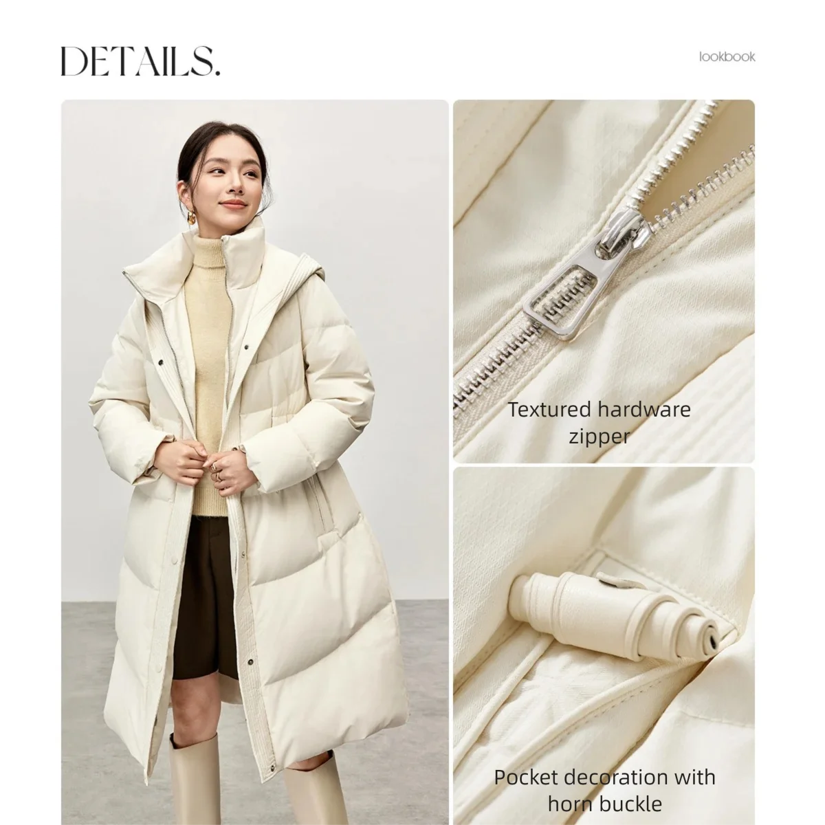 Sentubila longo para baixo casacos puffer feminino 2025 inverno com capuz suporte pescoço grosso quente com cinto pato para baixo casaco feminino outerwear w44y57030