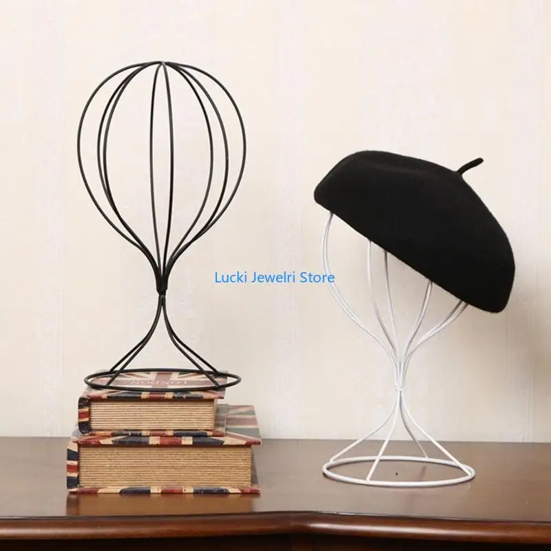 

193E Metal Hat Display Stand Fashion Storage Rack Hollowed-out Balloon Shaped