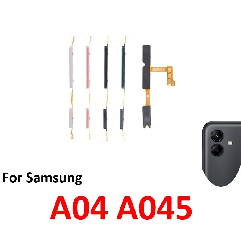 Para Samsung Galaxy A04 LTE A045, Nuevo Botón de Encendido/Apagado y Volumen, Tecla Externa, Cable Flex Interno, Repuestos