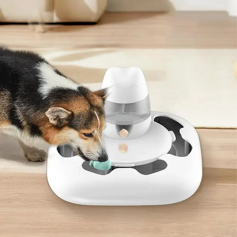 Automatic Dog Feeder Rechargeable Cat Food Dispenser Kitten Food Container Car Teaser Machine Interactive Toy Pet Supplies