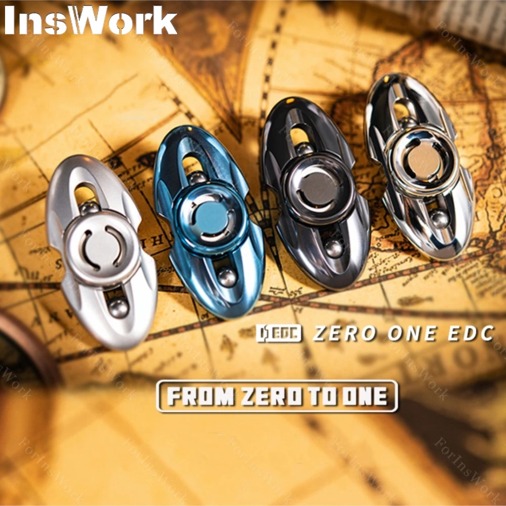 01edc Zero Sign Fingertip Gyro Simple Two Page Metal Decompression Toy