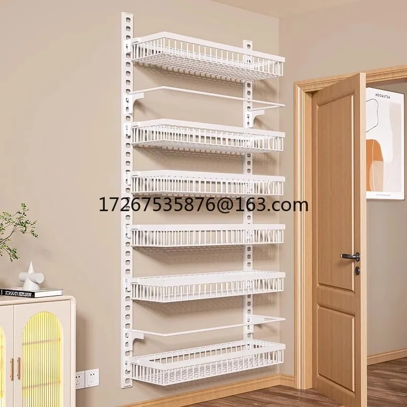 

bag storage rack, multi-layer bag rack behind the door, large-capacity book storage rack, crack placement rack