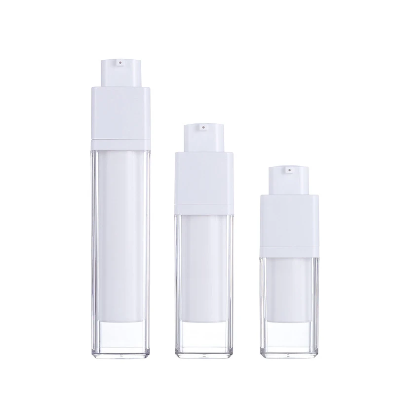 15-50ml Airless Sprüh flasche Reise Kosmetik behälter nachfüllbare Creme Lotion Glas Pumpe leere Vakuum Sprüh flasche Wasser flasche