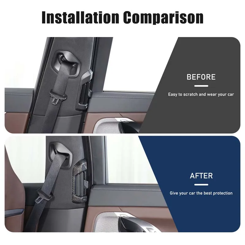 

For BMW 7 Series G70 2023-2025+Real carbon fiber car B-pillar air outlet decorative frame sticker car interior accessories