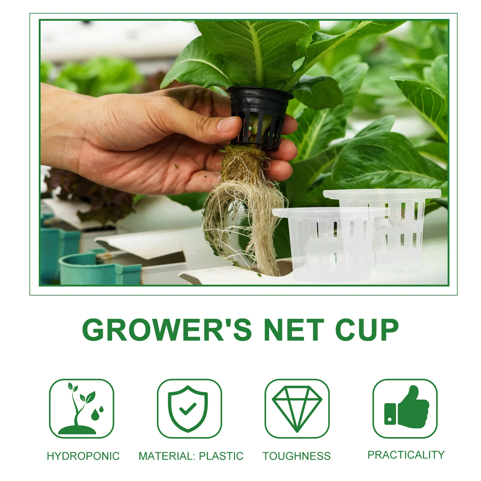 

50 Pcs Hydroponic Planting Basket Hidroponia Hydraulic Nail Pot Flowerpot for Plants Cultivation Hydroponics