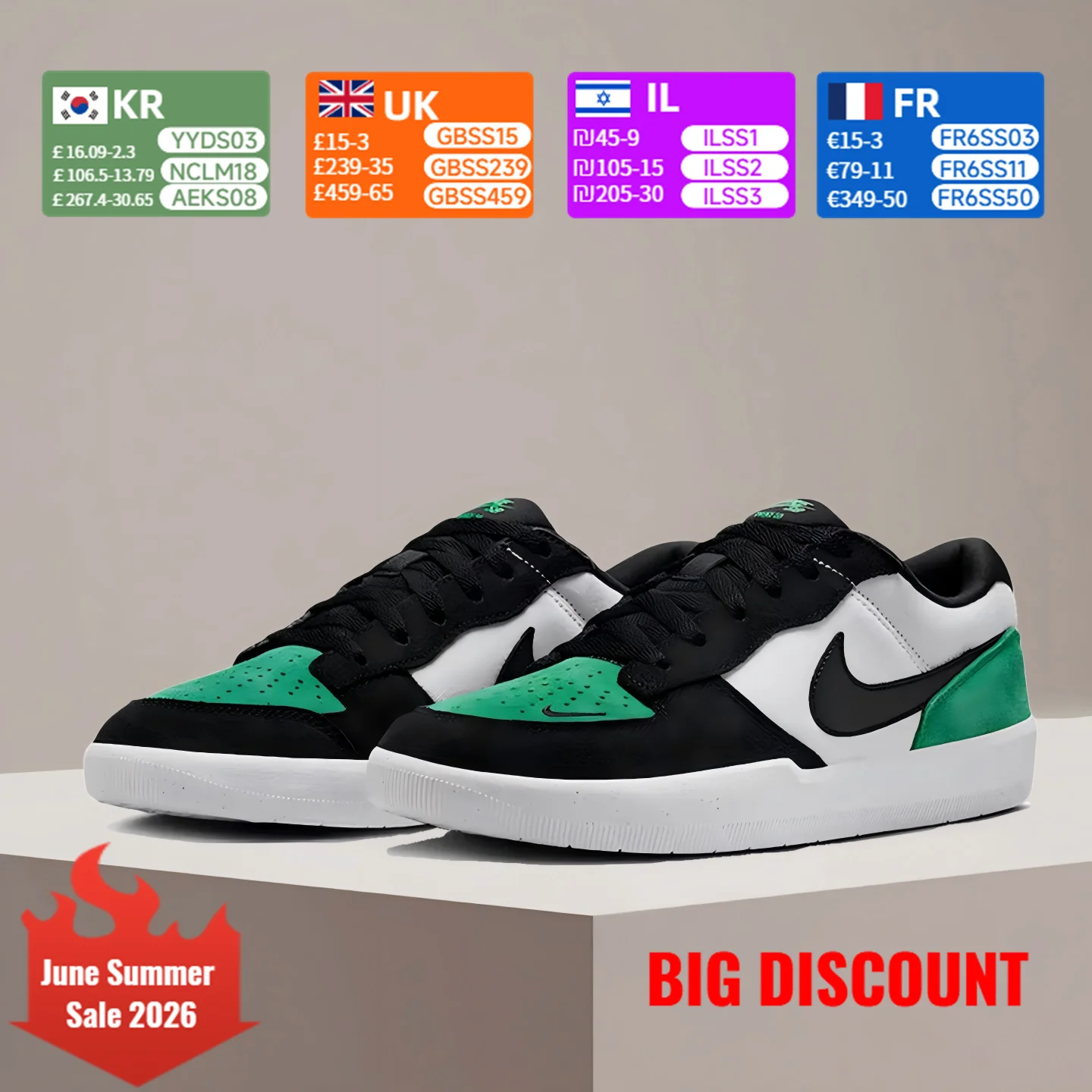 

Nike SB Force 58 Unisex Low-Top Skate Shoes - Comfortable, Versatile, Durable, Breathable DV5477-101