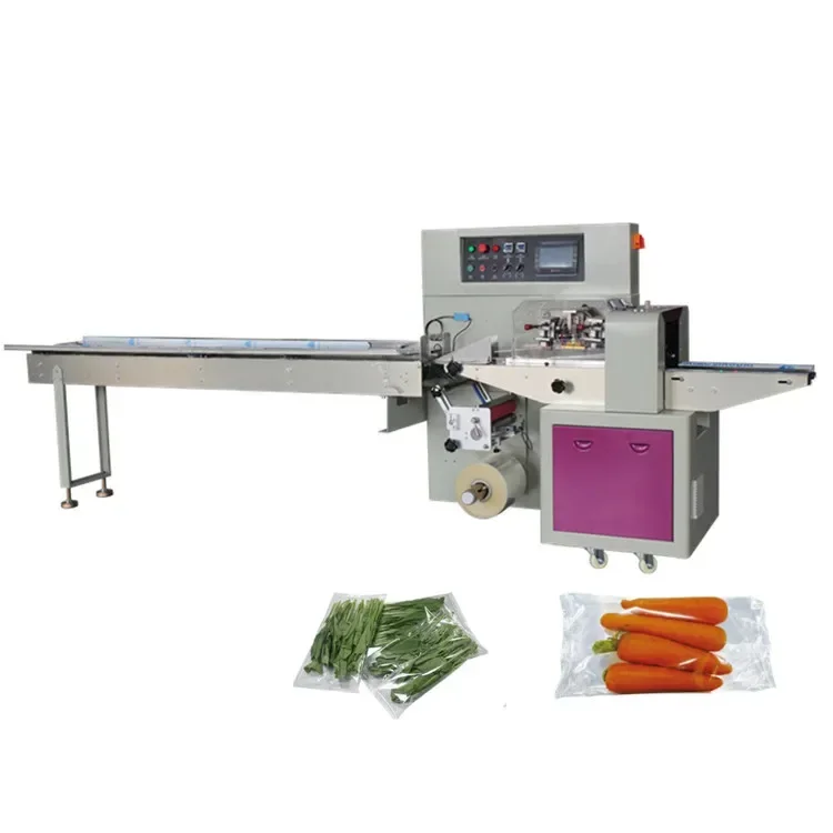 Fully automatic horizontal packaging machine fresh frozen vegetable fruit packing machine