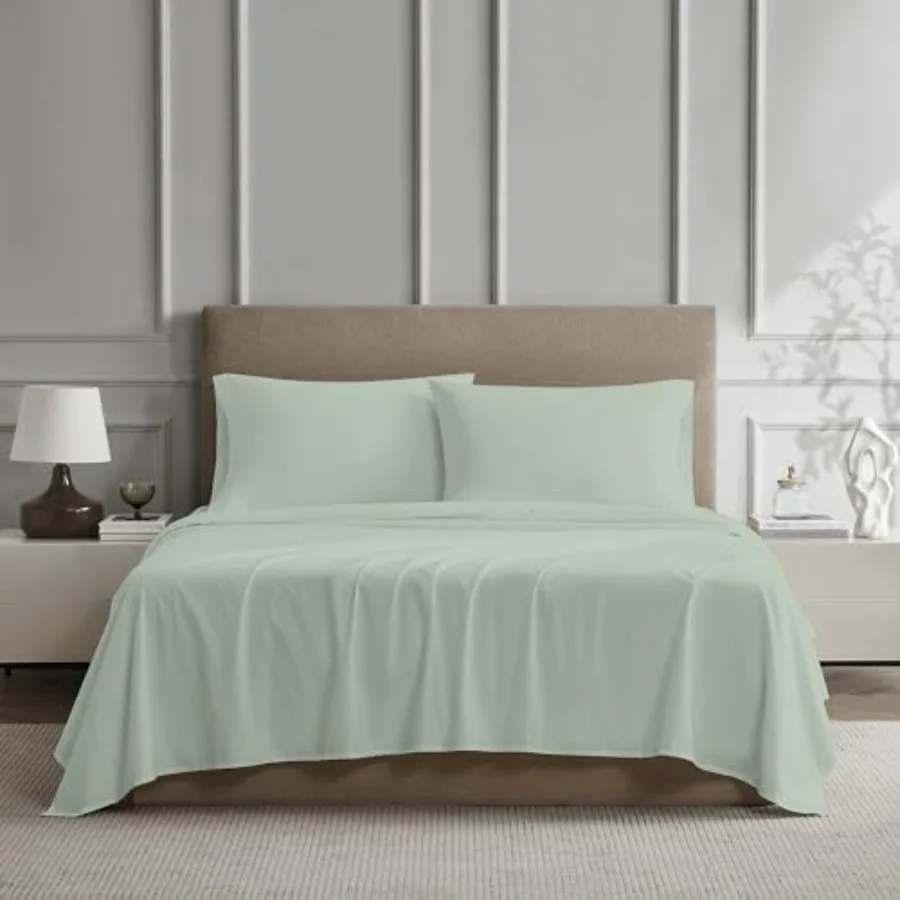 

Size Bed Sheets Set Brushed Percale Weave Cotton Rich Sheets for Bed Wrinkle Resistant Sheets with Deep Pocket 1 Flat Sheet 1 F