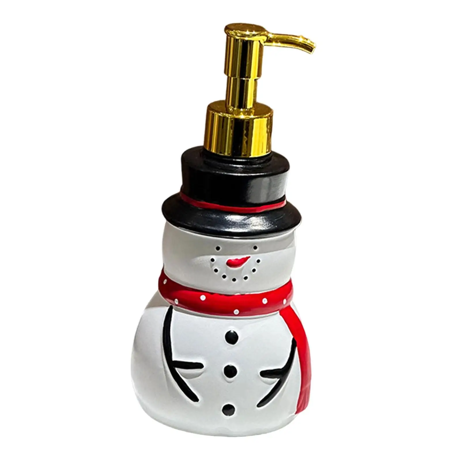 Cute Hand Soap Dispenser Christmas Decoration Resin Bottle Bathroom Accessories for Kitchen Vanity and Gift
