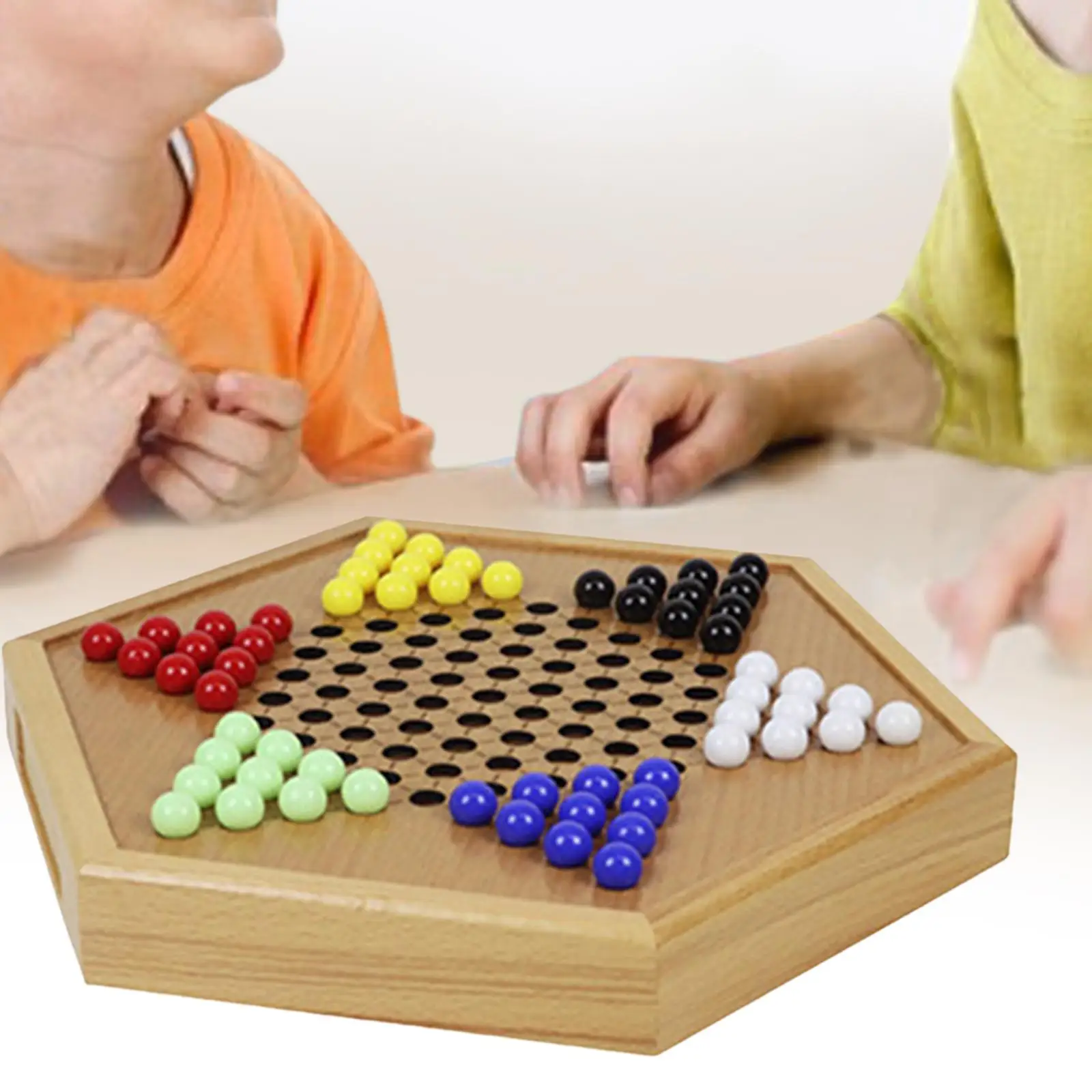 Chinese Checkers with 60 Marbles Handcraft 12 Inches Convenient Storage Fun Game Toy Classic Strategy Game Board Games