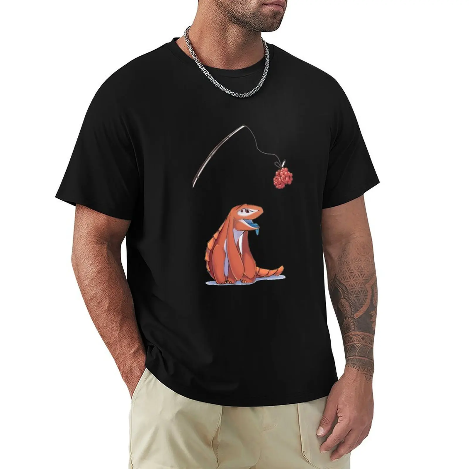Satisfactory fanart characters T-Shirt Simple Solid Color Crew Neck Tee