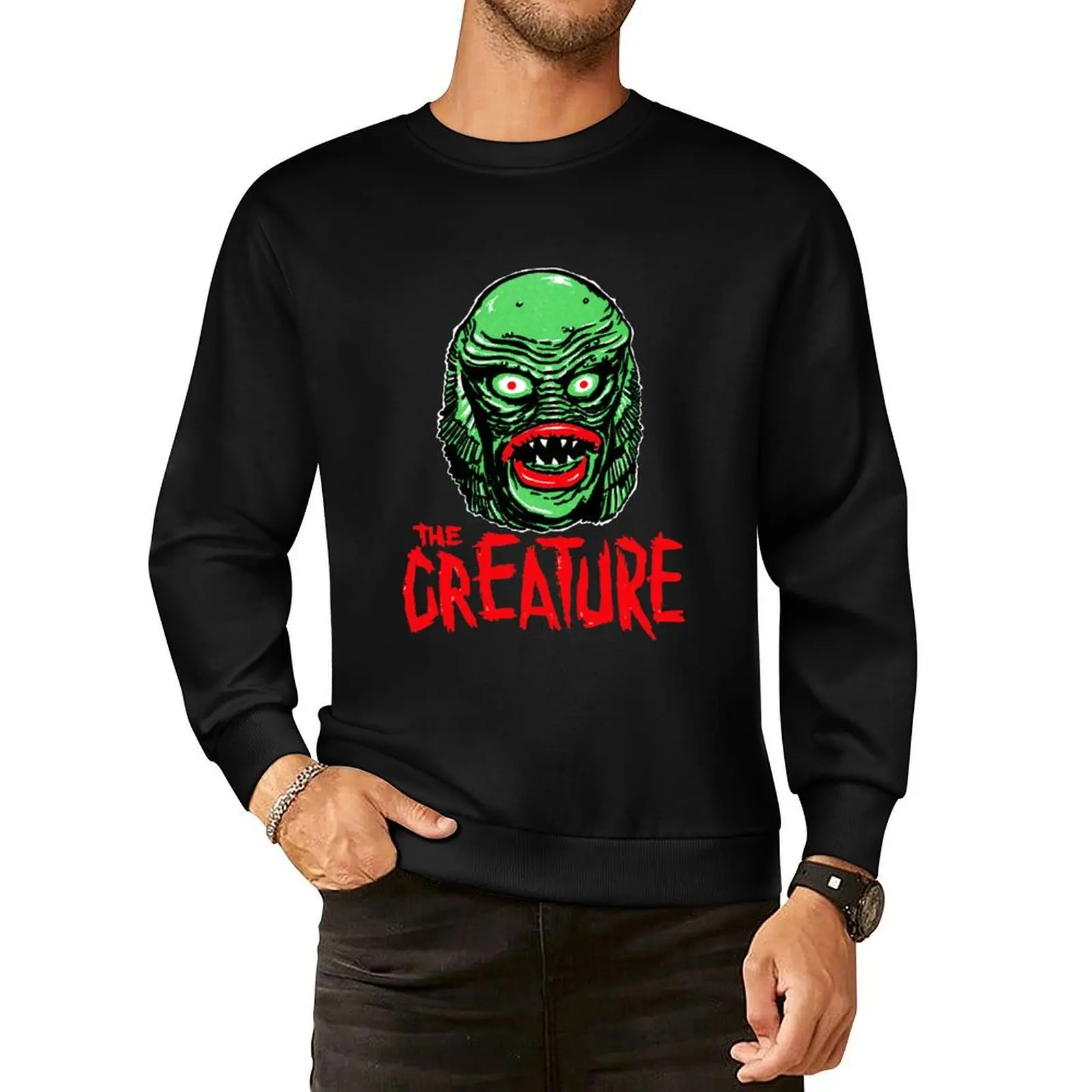 

CREATURE from the BLACK LAGOON Pullover Hoodie male clothes tracksuit men japanese style tracksuits aesthetic sweatshirts