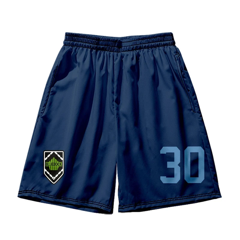 애니메이션 만화 캐주얼 반바지 남성 여성 블루 잠금 축구 스포츠 체육관 반바지 피트니스 3D 인쇄 빠른 건조 보드 반바지 여름 남자