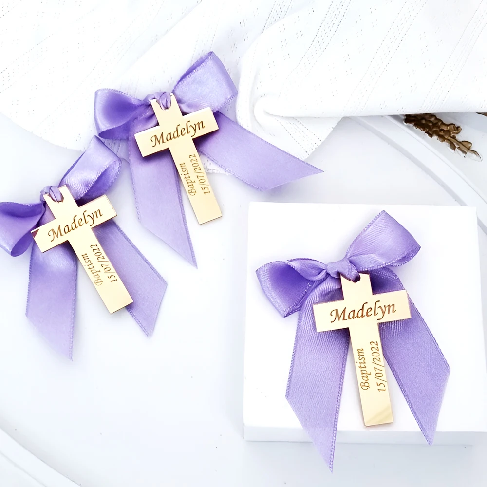 

10pcs Acrylic Cross Baptism Tag, Personalized Baptism Tags, Cross Acrylic Tag, Custom Acrylic Name Tags, Name Place Cards