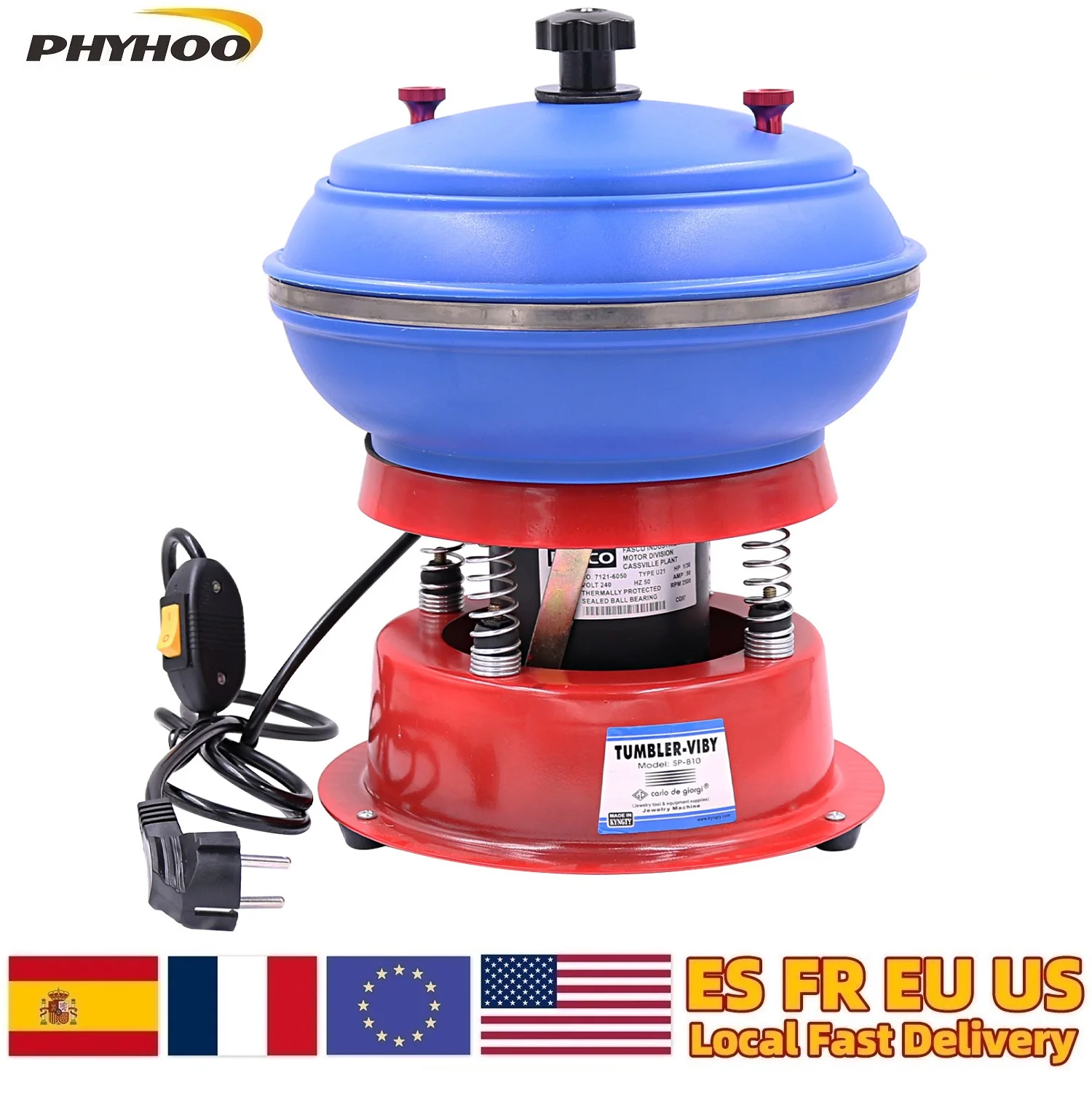 

8-дюймовый вибрационный стакан для полировки ювелирных изделий, металла, нефрита, агата, полировки драгоценных камней, высокочастотный прецизионный инструмент