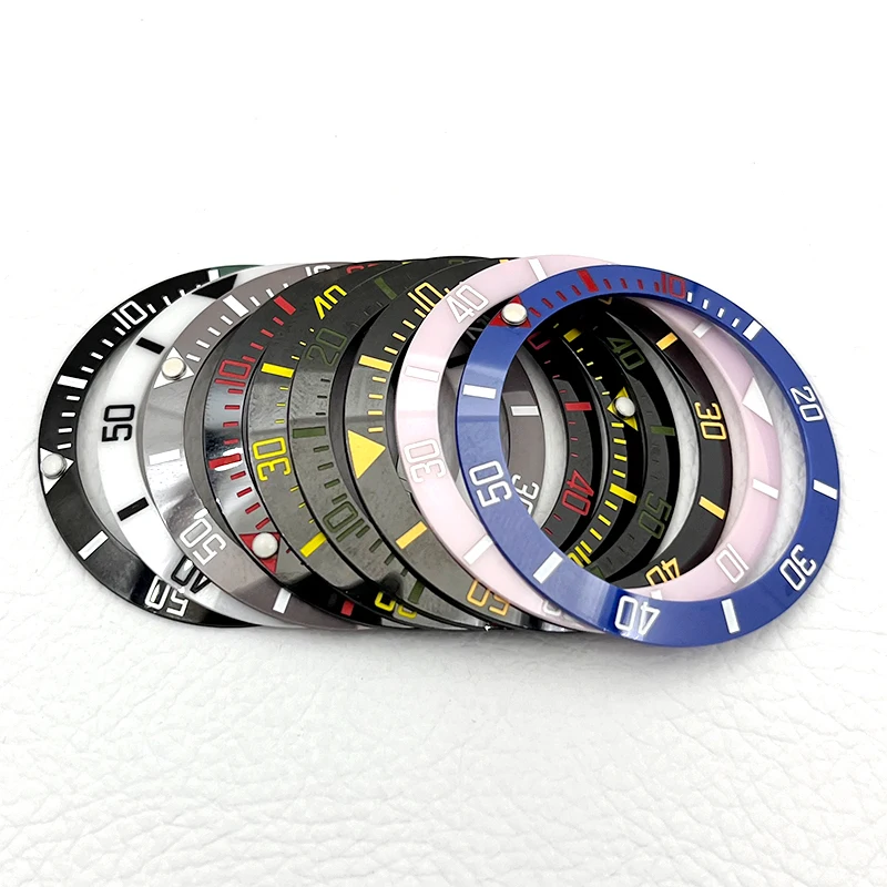 Mod 38มม. BEZEL แหวนแทรกเซรามิกสำหรับ SKX007 SKX009 srpd Sub Watch เคส NH35 NH36การเคลื่อนไหวของนาฬิกาดำน้ำเปลี่ยนชิ้นส่วน