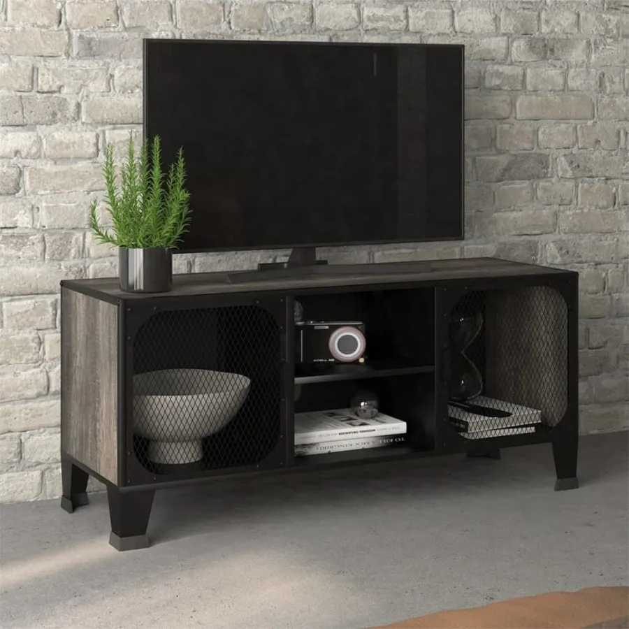 Tv Cabinet Grey Mdf…