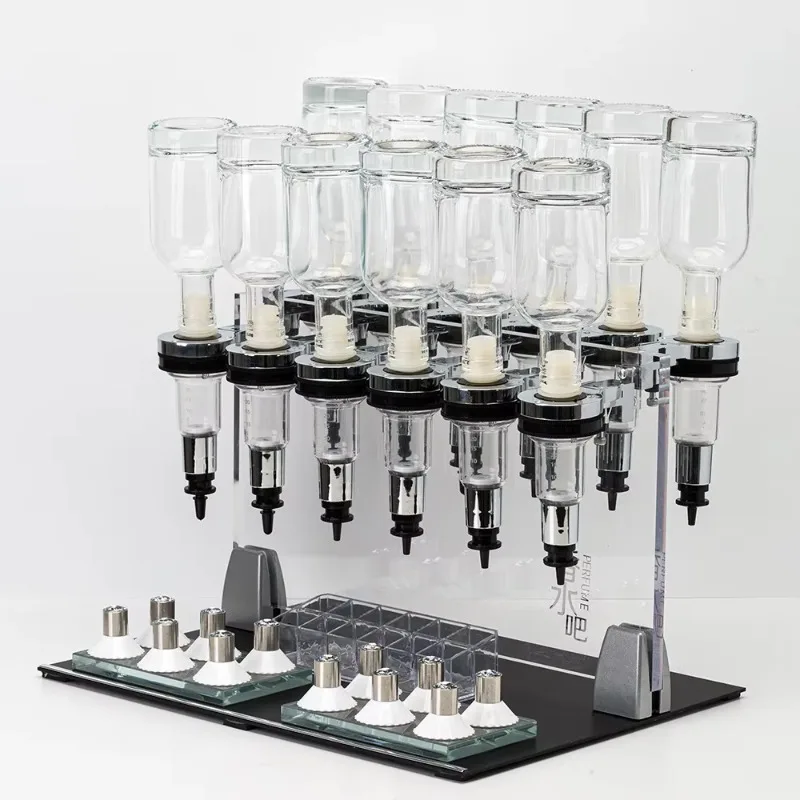 Rotatable design 6-head perfume rack, perfume display rack for the whole store