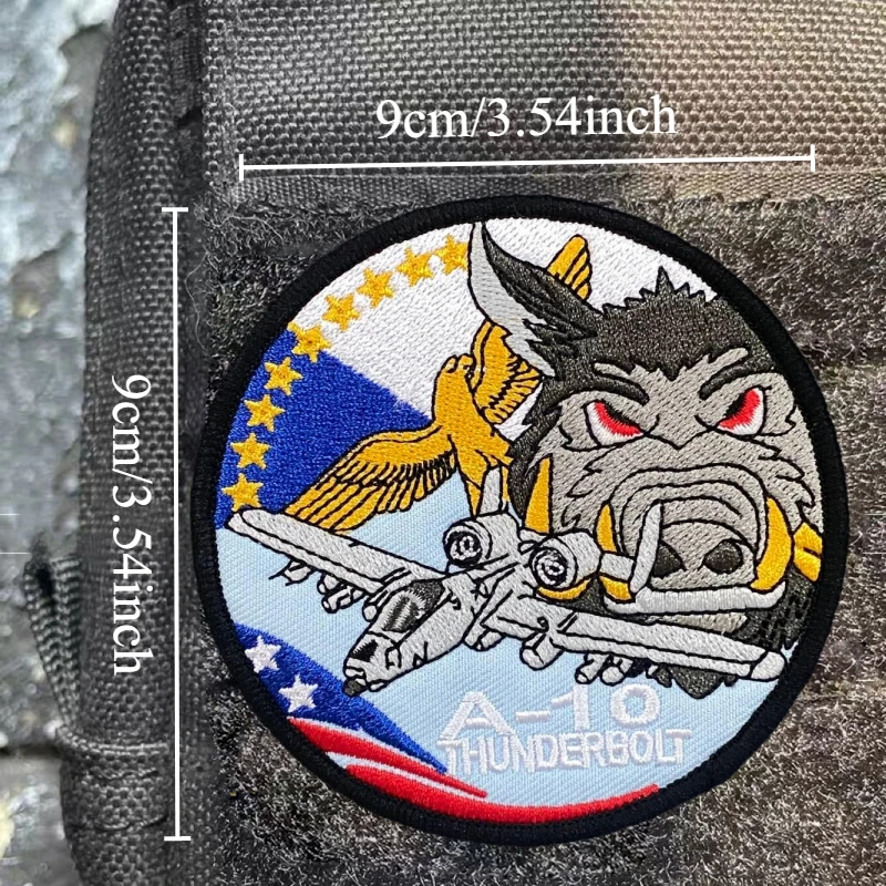 A-10 Thunderbolt Patch Tactical Military Morale Badge Embroidery Hook and Loop Backpack Clothing Decorative Sticker Armband