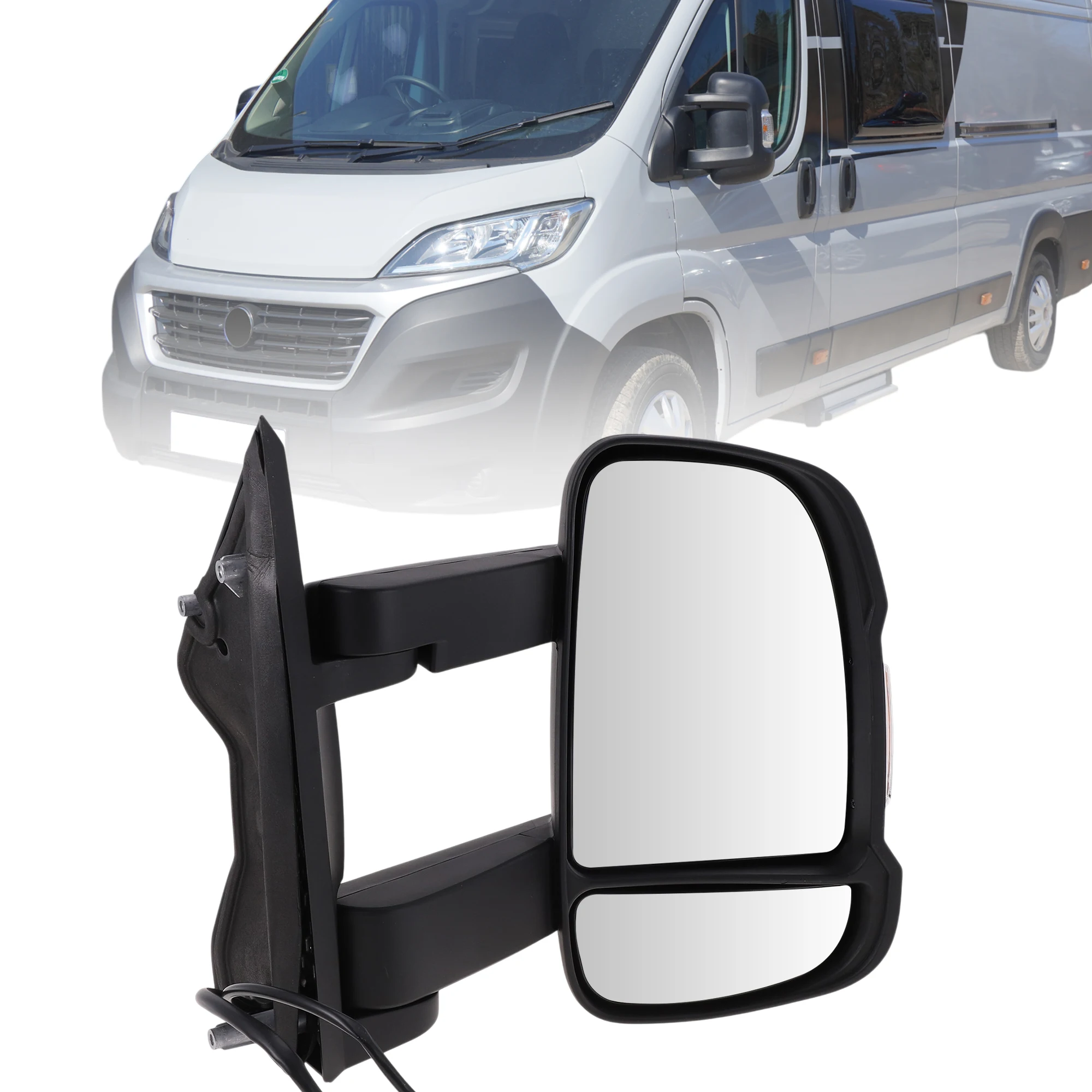 UXCELL Reemplazo de espejo de puerta lateral derecha plegable manual para Fiat Ducato 2006-2018 para Dodge para Ram Promaster 2013-2024