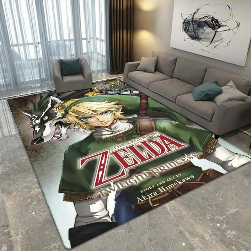 Z-Zelda 2 Link Gamer Carpet,Home Living Room Carpet, Bedroom Sofa Door Mat Decoration,Children's Game Non-Slip Floor Mat Gift