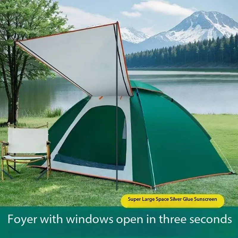 

Tent Outdoor Folding Portable Automatic Camping Overnight Double Thickening Rainproof Mosquito Proof Children Camping Equipment