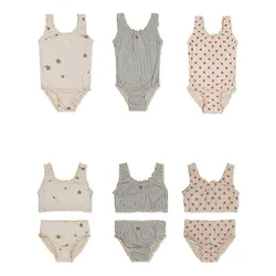 Traje de baño con protección solar para niñas, trajes de baño para niñas, Bikini de secado rápido, trajes de baño de dos piezas para bebés, traje de baño para niñas de una pieza