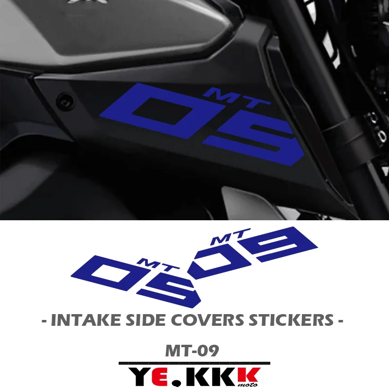 

For Yamaha MT-09 MT09 MT-09SP FZ09 Air Intake Side Cover Sticker Set Fairing Cut Sticker Decals Custom Color Reflective