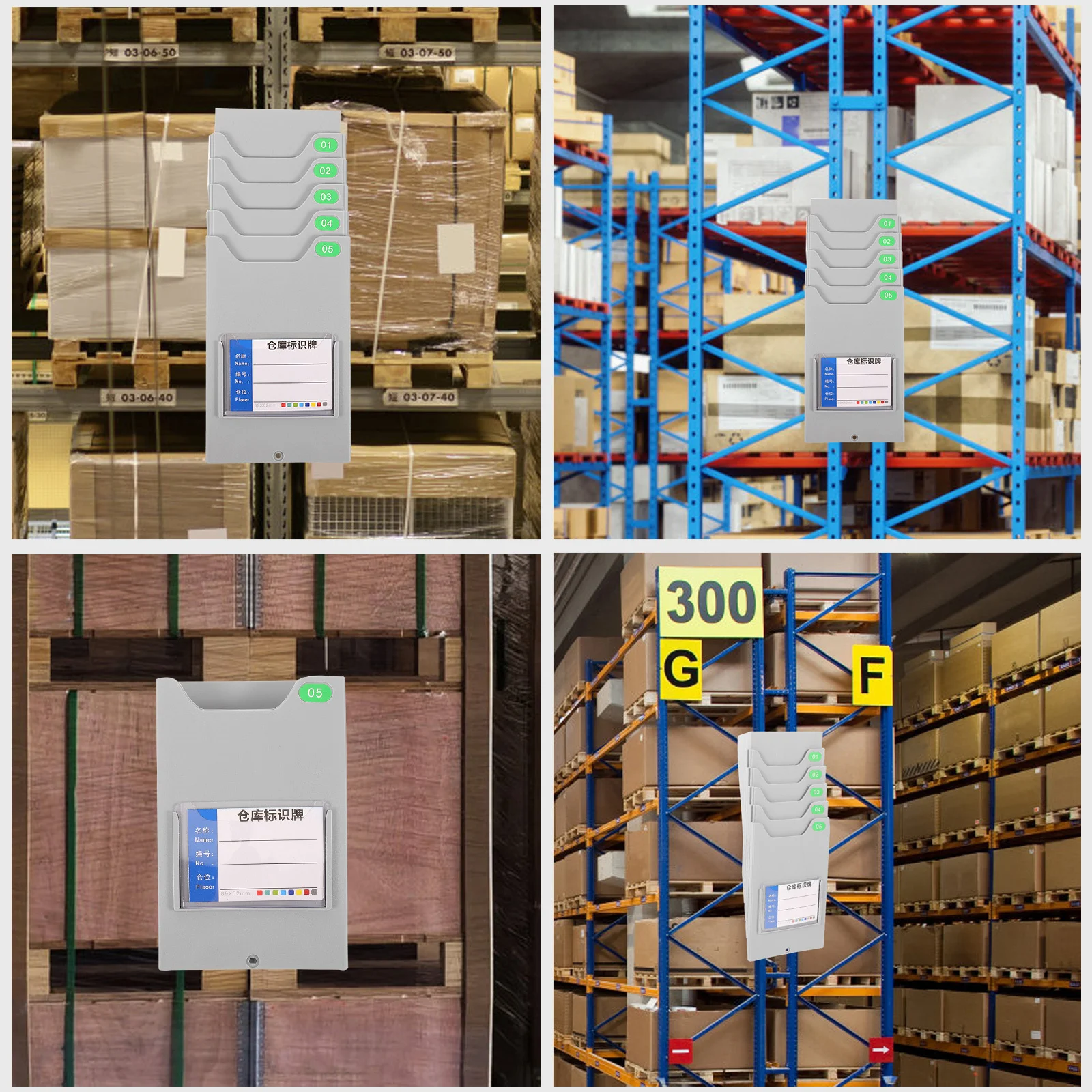 Material Card Holder Multi-Grid Storage Rack For Office Warehouse Classroom Kitchen Time Card Organizer Label Shelf