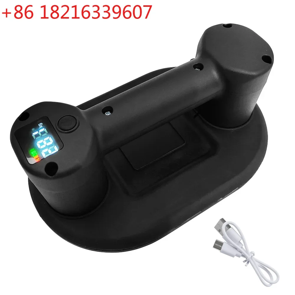 YAO Electric Vacuum Suction Cup Lifter 300KG 2 Brushless Motors LCD Display Battery Suction Cups Glass Tile Windshield Handles T